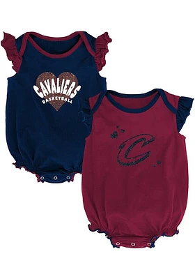 Cleveland Cavaliers Baby Red Double Trouble Set One Piece