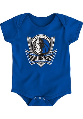 Dallas Mavericks Baby Blue Logo Classic Short Sleeve One Piece