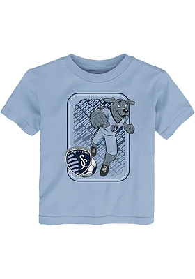 Blue  Outer Stuff Sporting Kansas City Toddler Light Mascot Short Sleeve T-Shirt