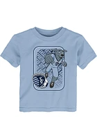 Blue  Outer Stuff Sporting Kansas City Toddler Light Mascot Short Sleeve T-Shirt