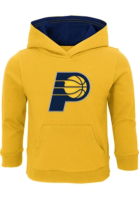 Indiana Pacers Toddler Yellow Prime Long Sleeve Hooded Sweatshirt