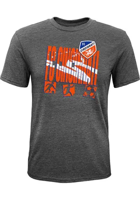 FC Cincinnati Youth Grey Full Tilt Short Sleeve Fashion T-Shirt