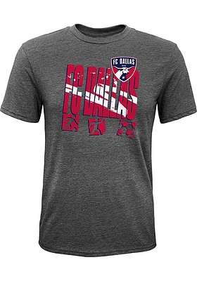 FC Dallas Youth Grey Full Tilt Short Sleeve Fashion T-Shirt