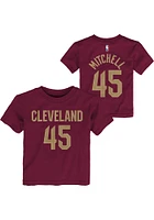 Donovan Mitchell Cleveland Cavaliers Toddler Maroon Flat NN Short Sleeve Player T Shirt