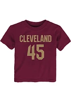 Donovan Mitchell Cleveland Cavaliers Toddler Maroon Flat NN Short Sleeve Player T Shirt