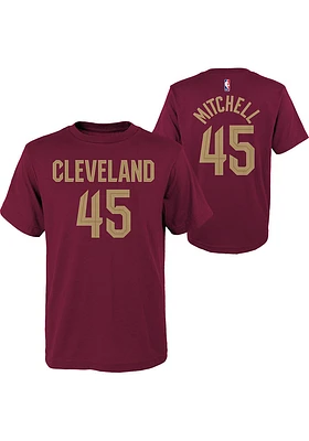 Donovan Mitchell Cleveland Cavaliers Youth Maroon Flat NN Player Tee