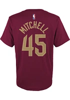 Donovan Mitchell Cleveland Cavaliers Youth Maroon Flat NN Player Tee