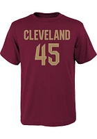 Donovan Mitchell Cleveland Cavaliers Youth Maroon Flat NN Player Tee