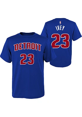 Jaden Ivey Detroit Pistons Youth Blue Flat NN Player Tee