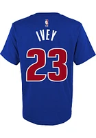 Jaden Ivey Detroit Pistons Youth Blue Flat NN Player Tee