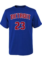Jaden Ivey Detroit Pistons Youth Blue Flat NN Player Tee