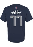Luka Doncic Dallas Mavericks Youth Navy Blue Flat NN Player Tee