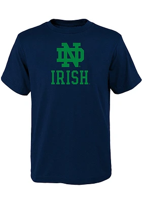 Notre Dame Fighting Irish Youth Navy Blue Primary Short Sleeve T-Shirt