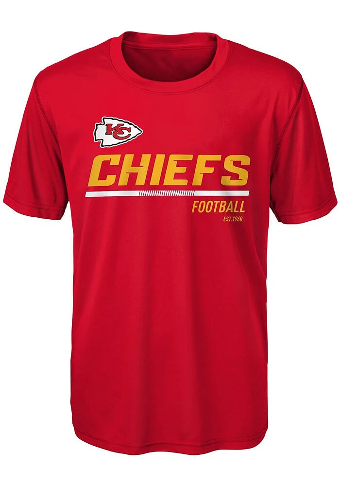 Kansas City Chiefs Youth Red Engage Short Sleeve T-Shirt