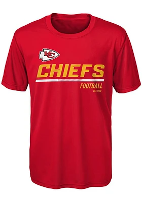 Kansas City Chiefs Youth Red Engage Short Sleeve T-Shirt