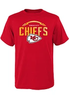 Kansas City Chiefs Youth Red Blitz Ball Short Sleeve T-Shirt