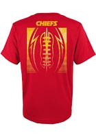 Kansas City Chiefs Youth Red Blitz Ball Short Sleeve T-Shirt