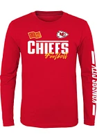 Kansas City Chiefs Youth Red Race Time Long Sleeve T-Shirt