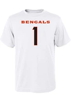 Ja'Marr Chase Cincinnati Bengals Youth White Name and Number Player Tee