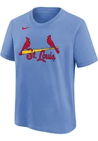 Willson Contreras St Louis Cardinals Youth Light Blue Name and Number Player Tee