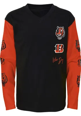 Cincinnati Bengals Youth Black Golden Long Sleeve Fashion T-Shirt