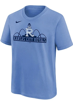 Nike Kansas City Royals Youth Blue Connect Logo Short Sleeve T-Shirt