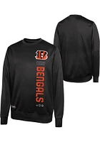 Cincinnati Bengals Mens Black BLOCKER Long Sleeve Sweatshirt