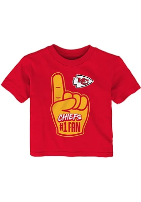 Kansas City Chiefs Infant Hands Off Short Sleeve T-Shirt Red