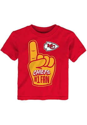 Kansas City Chiefs Toddler Red Hands Off Short Sleeve T-Shirt