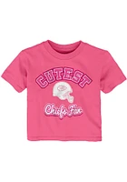 Kansas City Chiefs Toddler Girls Pink Cutest Fan Short Sleeve T-Shirt
