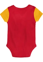 KC Wolf  Outer Stuff Kansas City Chiefs Baby Red Mascot Little Champ Set One Piece with Bib