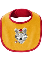 KC Wolf  Outer Stuff Kansas City Chiefs Baby Red Mascot Little Champ Set One Piece with Bib