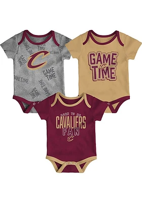 Cleveland Cavaliers Baby Maroon Game Time Design One Piece