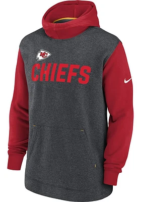 Nike Kansas City Chiefs Youth Grey Burpee Long Sleeve Hoodie