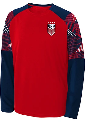 Team USA Youth Navy Blue Womens National Gridiron Long Sleeve T-Shirt