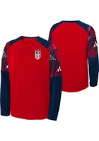 Team USA Youth Navy Blue Womens National Gridiron Long Sleeve T-Shirt