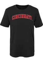 Cincinnati Reds Boys Grey Wordmark Short Sleeve T-Shirt