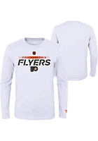 Philadelphia Flyers Youth White Reverse Retro Authentic Pro Long Sleeve T-Shirt