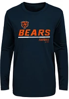 Chicago Bears Youth Navy Blue Engage Long Sleeve T-Shirt