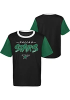 Dallas Stars Youth Black Reverse Retro Sueded Short Sleeve Fashion T-Shirt