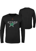 Dallas Stars Boys Black Reverse Retro Primary Logo Long Sleeve T-Shirt