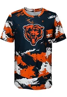 Chicago Bears Youth Navy Blue Cross Pattern Short Sleeve T-Shirt