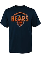 Chicago Bears Youth Navy Blue Blitz Ball Short Sleeve T-Shirt
