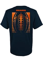 Chicago Bears Youth Navy Blue Blitz Ball Short Sleeve T-Shirt