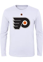 Philadelphia Flyers Boys White Reverse Retro Primary Logo Long Sleeve T-Shirt