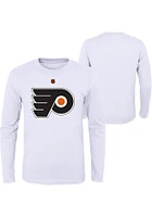 Philadelphia Flyers Boys White Reverse Retro Primary Logo Long Sleeve T-Shirt