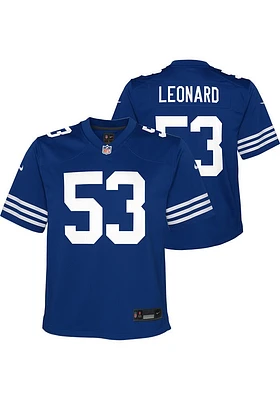 Shaquille Leonard Indianapolis Colts Youth Blue Nike Alt Football Jersey