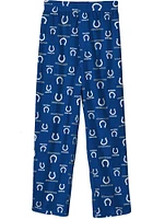 Indianapolis Colts Youth Blue All Over Logo Sleep Pants