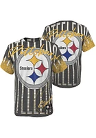 Pittsburgh Steelers Youth Black Big Face Jumbotron Short Sleeve T-Shirt