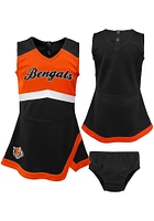 Cincinnati Bengals Girls Black Captain Cheer Dress Set